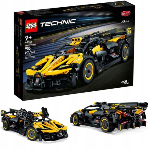 LEGO Technic 42151 Кубики Bugatti Bolide W16 Engine Racer 905