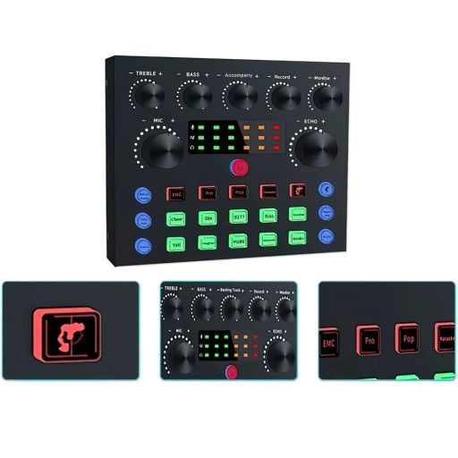 ВНЕШНЯЯ ЗВУКОВАЯ КАРТА USB DJ ЗВУКОВАЯ МИКШЕРНАЯ КОНСОЛЬ
