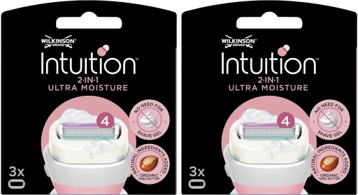 6 стержней для сверхвлажных ножей с маслом ши WILKINSON Intuition 2 в 1