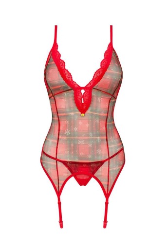 Корсет и стринги Obsessive Jollymore XL/2XL