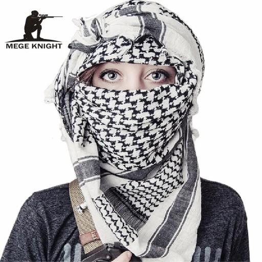 Airsoft Military Shemagh утолщает мусульманский хиджаб Многофункциональный тактический шарф