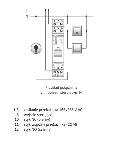 F&F PRZEKAŹNIK BISTABILNY Z PRZYCISK. BIS-411B