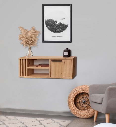 ПОДВЕСНАЯ КОНСОЛЬ LAMELLO LOFT, ДУБ ARTISAN, ЛАМЕЛЬ