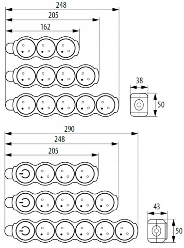Удлинитель, удлинитель, розетка 2P+Z, 3gn, 5м