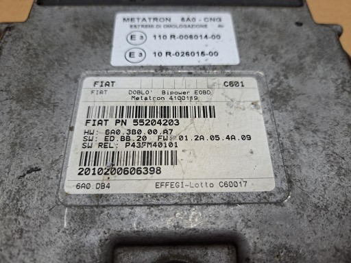 КОНТРОЛЛЕР FIAT DOBLO I LIFT CNG 55204203