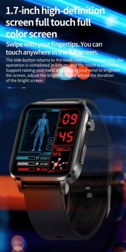 SmartWatch W909 Лазерный глюкометр для измерения артериального давления