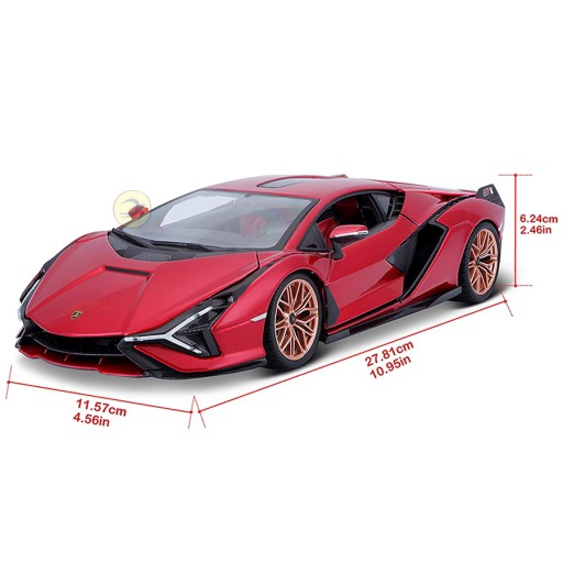 BBURAGO 1:24 LAMBORGHINI SIAN FKP 37 КРАСНЫЙ КРАСНЫЙ