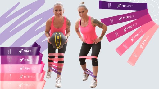 ZESTAW 5 GUM DO ĆWICZEŃ MINI BAND FITNESS FIT4MED oporowych + etui trening