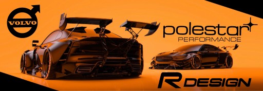 КЛАПАНОВЫЕ КРЫШКИ VOLVO R DESIGN ШВЕДСКОГО ФЛАГА