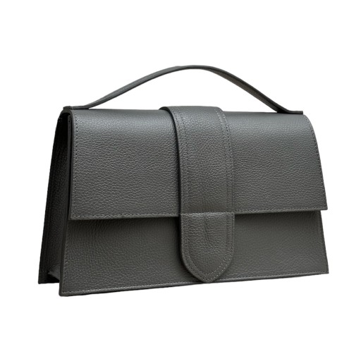 Сумка-сундук из натуральной кожи Grace Maxi Graphite