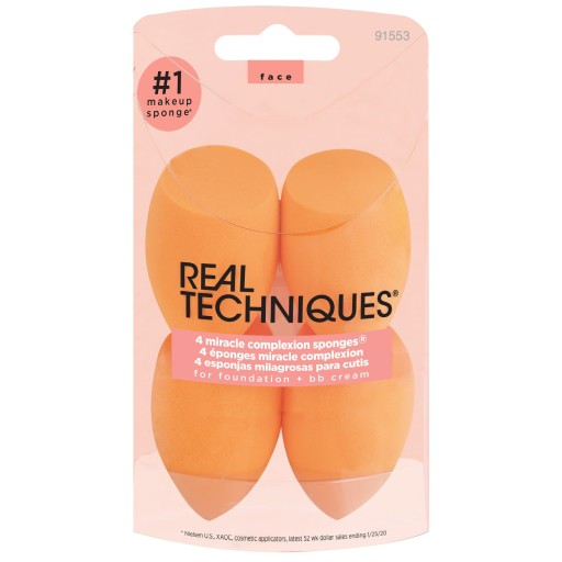 Real Techniques Miracle Complexion Sponge 4pack Набор из 4 губок для макияжа