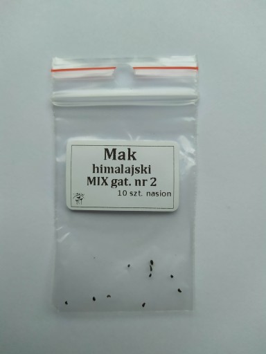СЕМЕНА МАКА ГИМАЛАЙСКИЙ МИКС различных видов, набор № 2, ДЛЯ ЛЮБИТЕЛЬСКОГО ВЫРАЩИВАНИЯ, 10 шт. семян