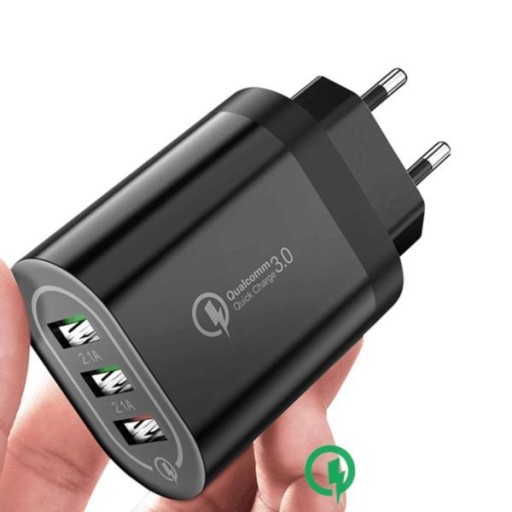 Быстрое настенное зарядное устройство QC 3.0, 3 кабеля USB + USBC TYPE C, быстрая зарядка