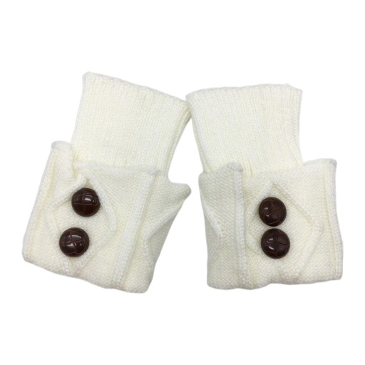 Ocieplacze na nogi Dzianiny Winter Warm Fashion białe