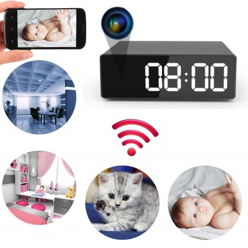 ЧАСЫ СО СКРЫТОЙ МИНИ-ШПИОНСКОЙ КАМЕРОЙ WIFI БУДИЛЬНИК