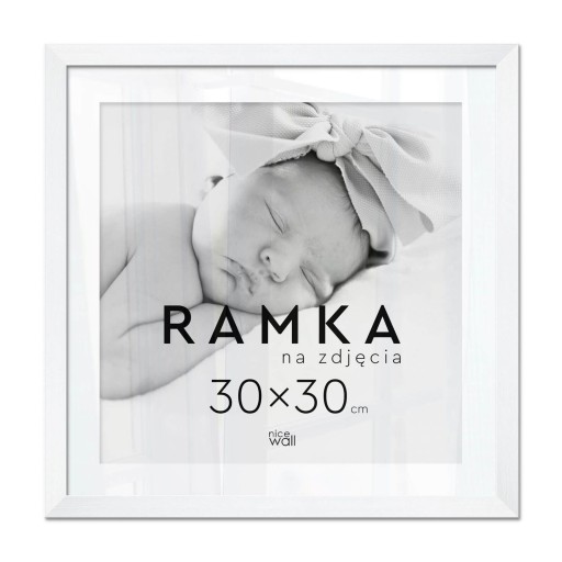 Белая фоторамка 30х30 см. Квадратная рамка Подарок на День матери