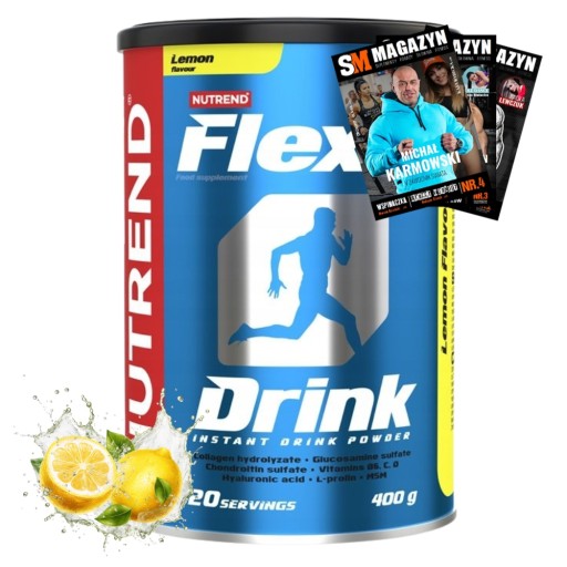 NUTREND FLEXIT DRINK KOLAGEN GLUKOZAMINA OCHRONA STAWÓW 400g WYTRZYMAŁOŚĆ