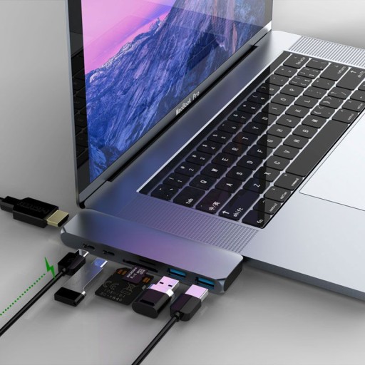 АДАПТЕР-ХАБ USB-C USB THUNDERBOLT HDMI 4K АДАПТЕР ДЛЯ MACBOOK PRO AIR