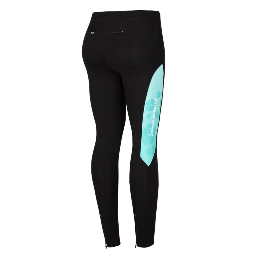 Legginsy rowerowe damskie FLOWERS MIĘTOWY XS EXTREME HOBBY