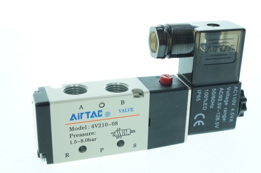 ЭЛЕКТРОМАГНИТНЫЙ КЛАПАН AIRTAC 4V210-08 CG 5/2 - 1/4- 110 В переменного тока