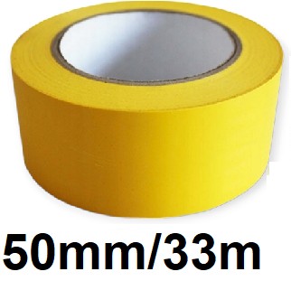 Лента для разметки пола изоляционная ПВХ 50мм/33м YELLOW PAPER-TECH