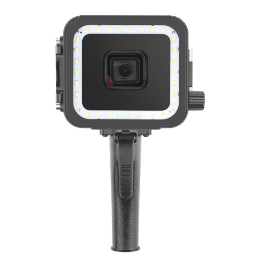 Водонепроницаемый чехол со светодиодной лампой для GoPro 5 6 7 Red Micro USB Filter