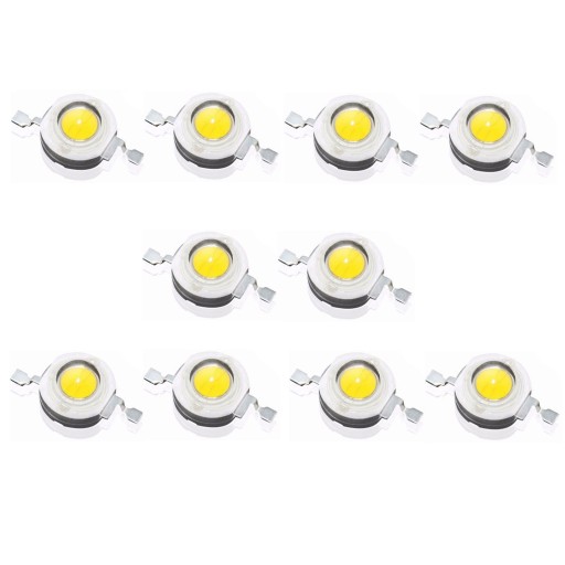 POWER LED 3W POWER LED ТЕПЛЫЙ БЕЛЫЙ ДИОДЫ 5 ШТ.