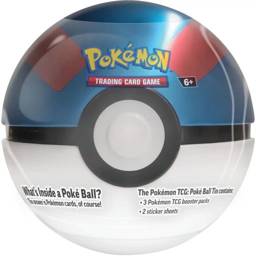 ККИ Pokemon: Poke Ball Tin 2023 - Greatball (синий)