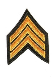 Сержант ВЫШИВКА военная нашивка ML ТЕРМО ПРОИЗВОДИТЕЛЬ