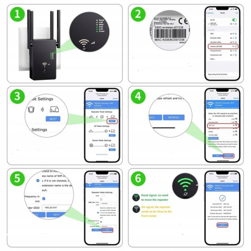 УСИЛИТЕЛЬ СИГНАЛА WiFi для сетей 5 ГГц МОЩНЫЙ, диапазон 1200 Мбит/с, доставка из Польши