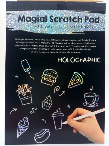 Волшебный скретч-блокнот HOLOGRAPHIC SCRATCH WORK