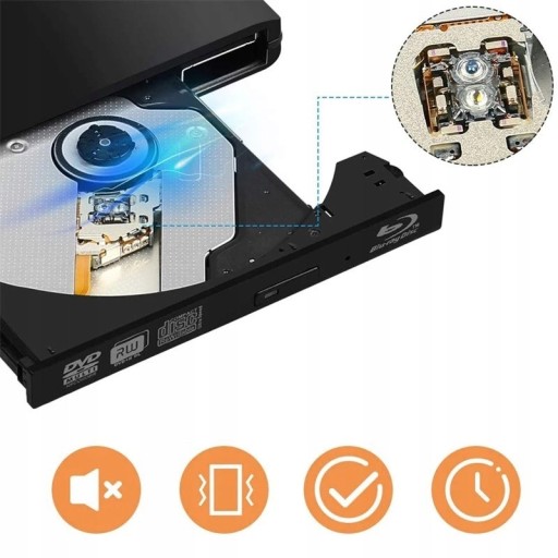 ВНЕШНИЙ CD-DVD USB-ДИСК РЕКОРДЕР ДЛЯ ПОРТАТИВНОГО ТОНКОГО НОУТБУКА