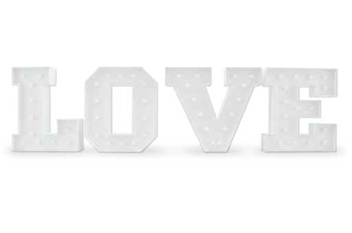 Надпись LOVE с лампочками на СВАДЬБУ 100 см ПРОИЗВОДИТЕЛЬ