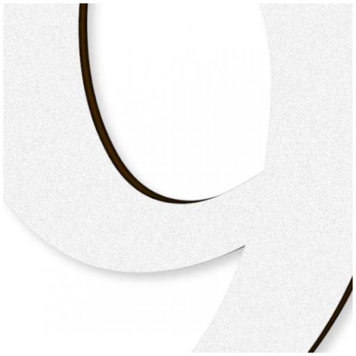 Ламинат DIGIT NUMBER 9 WHITE надпись 10 см