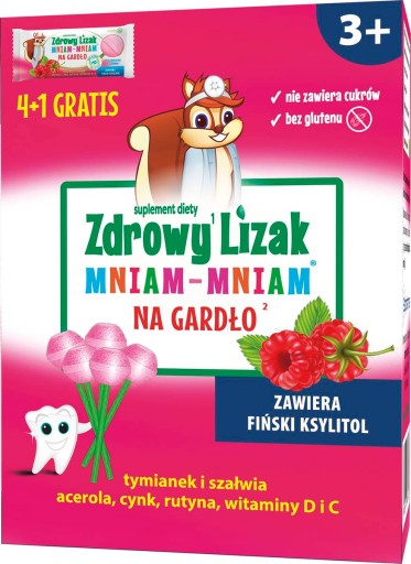 Starpharma Zdrowy Lizak Mniam-Mniam na Gardło 4+1