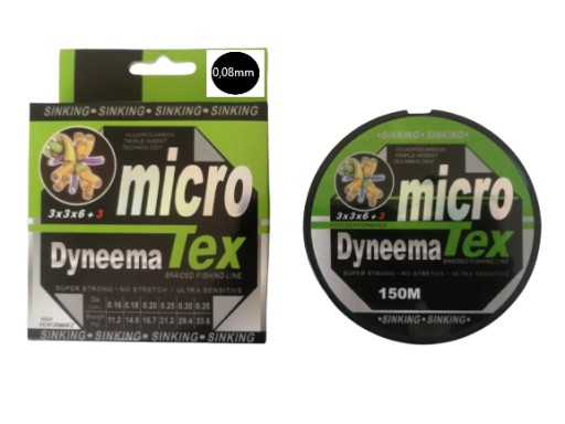PLECIONKA NIEWIDOCZNA WĘDKARSKA DYNEEMA 0,08MM