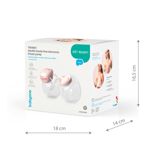 Молокоотсос с двойным корпусом TWINNY Babyono 1002 + БЕСПЛАТНО