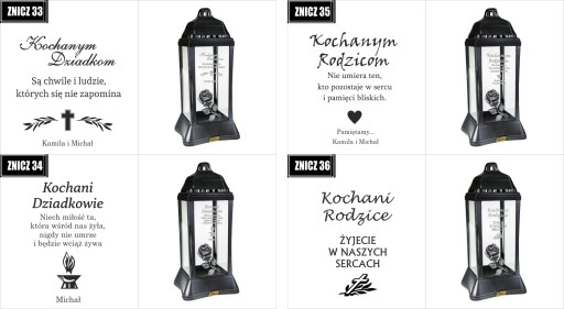 ZNICZ LAMPION z dedykacją TWOIM GRAWEREM dla babci