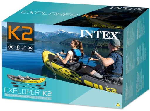 КОМПЛЕКТ ДЛЯ КАЯКА KAYAK EXPLORE + НАСОС + 2 ВЕСЛА INTEX