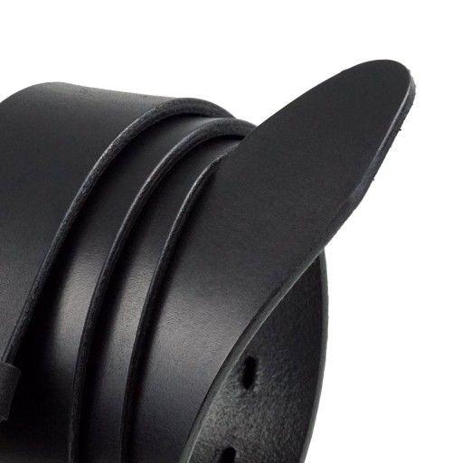 SKÓRZANY PASEK DO SPODNI 4 CM CZARNY MOTOCYKL MOTOCYKLISTY SKÓRA LICOWA 125