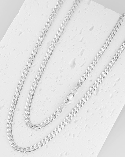 Męski Łańcuszek, Pancerka Diamentowana 60 cm 3,8 mm Srebro 925 plus Gratis