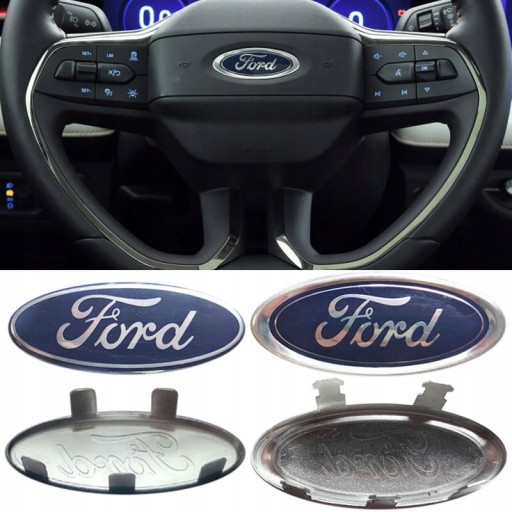ЭМБЛЕМА С ЛОГОТИПОМ FORD 147 мм/57 мм ПЕРЕДНЯЯ ЗАДНЯЯ ЧАСТЬ