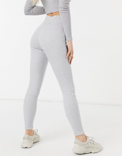 THREADBARE LEGGINSY SZARE BAWEŁNA BASIC 34 XS AAQ 34 Threadbare