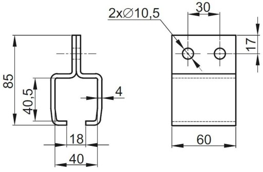 ВЕРХНИЙ МОНТАЖНЫЙ КРОНШТЕЙН PNEUMATICO JG-0023