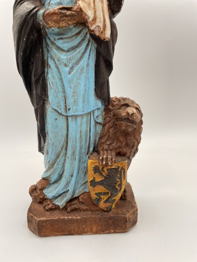 Gotycka figurka Matki Bożej Flandryjskiej, Matki Boskiej GIPS 39.5cm