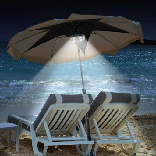 LAMPA LED POD PARASOL OGRODOWY 3 TRYBY CZARNA 16CM