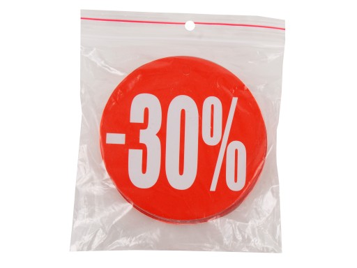 КРУГЛАЯ ЭТИКЕТКА КРУГ FI 24 СМ -30% ЦЕНА КАРТОНА