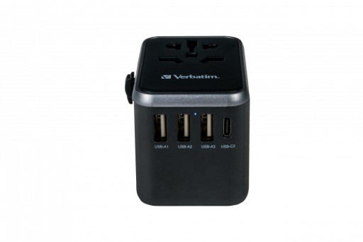 Дорожный адаптер Verbatim UTA-04 глобальный-глобальный 3xUSB 2xUSB-C PD QC