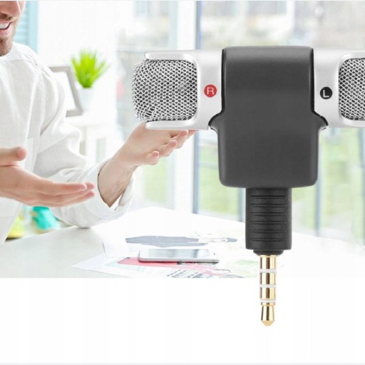 MIKROFON PRZENOŚNOŚĆ MINI JACK 3.5 MM DO TELEFON