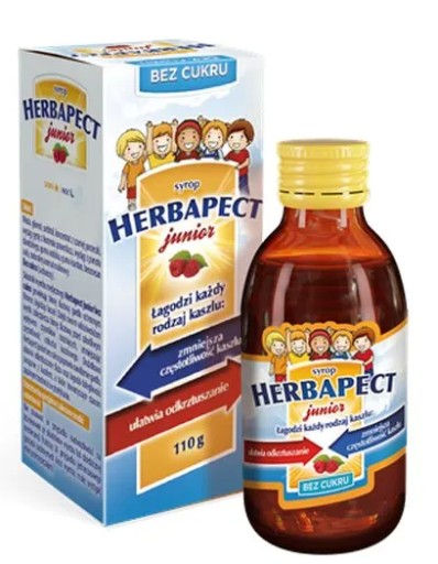 Herbapect Junior Syrop Malinowy 110g bez cukru
